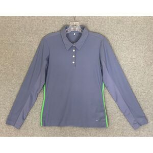 Nike Dri-FIT Golf Polo Shirt Women's XS (0-2) Long-Sleeve Blue‎ Stretch Casual